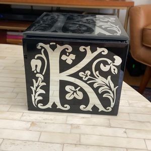 glass mirror K jewelry box